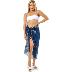 Verde Παρεό Μακρύ Βαμβακερό Navy Μπλε 08-0110
