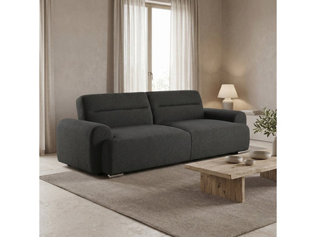 Pakoworld Harmonious Τριθέσιος Καναπές Κρεβάτι Ανθρακί 223x92x81cm 074-000075