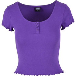 Urban Classics Γυναικείο Καλοκαιρινό Crop Top Ριπ Μωβ TB6054-03770