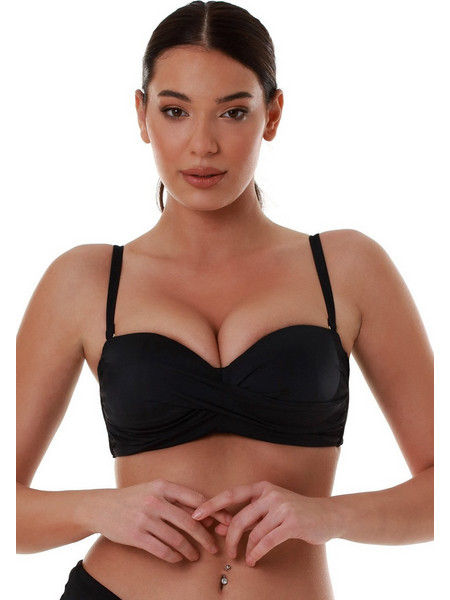 Bluepoint Bikini Top Strapless με Ενίσχυση Μαύρο 26066093D-02