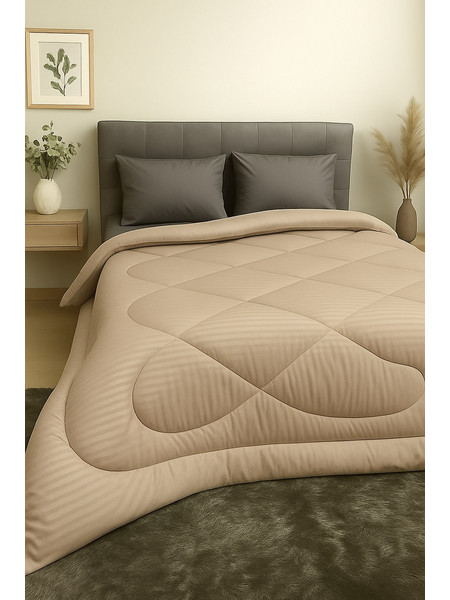 Cosmin Πάπλωμα Υπέρδιπλο Microfiber 220x240 Stripe Yellow Gold 4000156