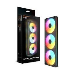 Cougar Unity 360 Case Fan 120mm ARGB με Σύνδεση 3-Pin 4-Pin PWM 3τμχ Black