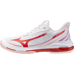 Mizuno Wave Exceed Tour Γυναικεία Αθλητικά Παπούτσια για Τένις Λευκά Κόκκινα 61GC2676-62