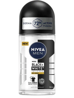 Nivea Black & White Epic Night Ανδρικό Αποσμητικό Roll On 72h 50ml