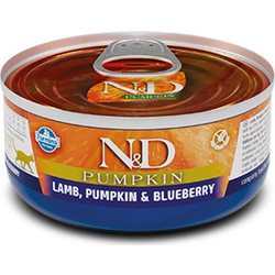 Farmina N&D Pumpkin Grain Free Adult with Lamb, Pumpkin & Blueberry 30x70gr