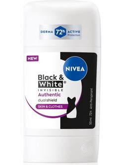 Nivea Black & White Invisible Authentic Γυναικείο Αποσμητικό Stick 72h 50ml