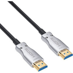 Akyga Καλώδιο HDMI 2.0 HDMI Male to HDMI Male 10m Black Silver AK-HD-100L