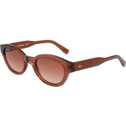 Lacoste L6024S 210 Γυναικεία Γυαλιά Ηλίου Οβάλ Κοκάλινα Καφέ με Καφέ Φακό