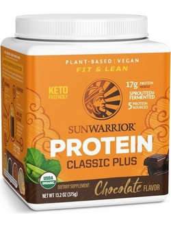 Sunwarrior Classic Plus Chocolate Πρωτεΐνη Χωρίς Γλουτένη & Λακτόζη 375gr