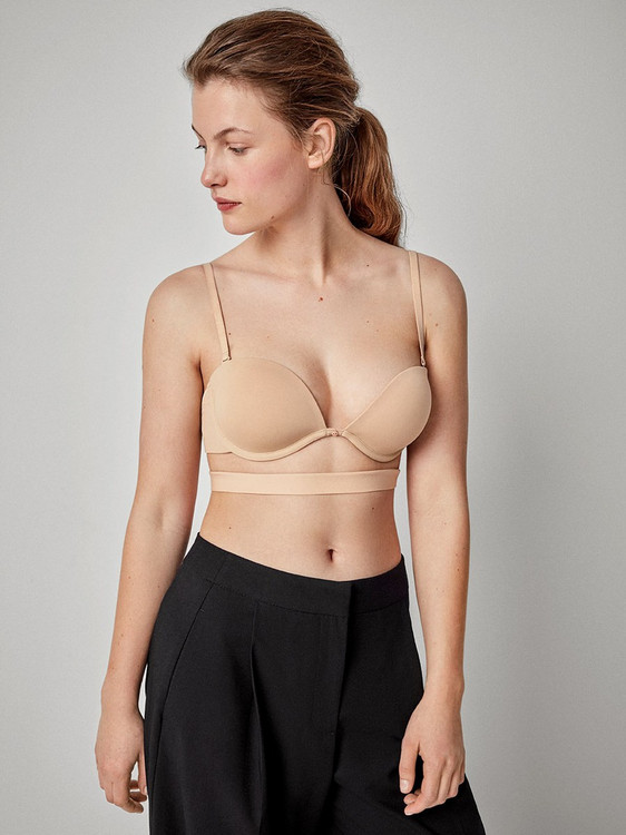 Gisela Σουτιέν Strapless με Ελαφριά Ενίσχυση με Μπανέλα Μπεζ 1/10040