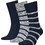 Tommy Hilfiger Ανδρικές Κάλτσες Ψηλές Navy Μπλε Γκρι 3Pack 701226073-001