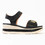 Oh My Sandals Ανατομικές Καλοκαιρινές Γυναικείες Πλατφόρμες Χαμηλές Δερμάτινες Μαύρες 5974