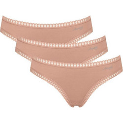 Sloggi Go Crush Mini Βαμβακερά Γυναικεία Slip Μπεζ 3Pack 10219685-00ME