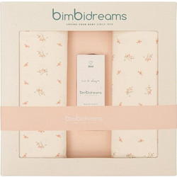 BimbiDreams Σετ Δώρου για Νεογέννητο Κορίτσι Dalia Μπεζ Ροζ 3τμχ