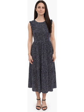 S.Oliver Midi Καλοκαιρινό Καθημερινό Φόρεμα Floral Μαύρο 26170487