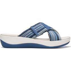 Clarks Arla Γυναικείες Παντόφλες Καλοκαιρινές Platforms Ανατομικές Αντιολισθητικές Μπλε 26177190