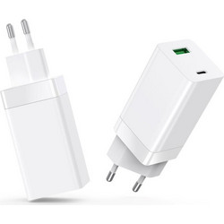 Setty LSI-02 Φορτιστής χωρίς Καλώδιο με Θύρα USB-A & Θύρα USB-C 65W Quick Charge 3.0 & Power Delivery