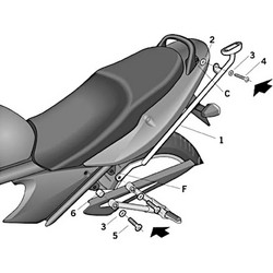 Shad Πλαϊνές Βάσεις Αποσκευών Μηχανής για Suzuki GSX 650F '08-'12