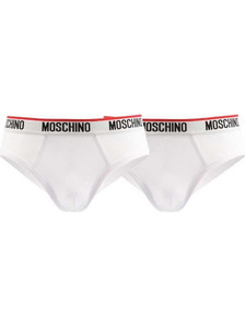 Moschino Ανδρικά Σλιπ Βαμβακερά Λευκά 2Pack A47388119-A0001