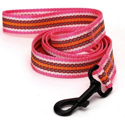 Nobleza Stripes Λουρί Σκύλου 1.2m x 25mm Ροζ