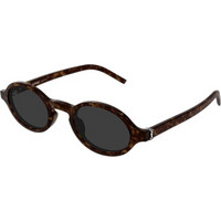 Saint Laurent SLM161 002 Γυναικεία Γυαλιά Ηλίου Οβάλ Κοκάλινα Καφέ με Μαύρο Φακό