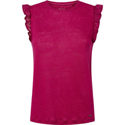 Pepe Jeans Daysies Γυναικείο Καλοκαιρινό Top Λινό Φούξια PL505174-422