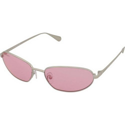 Max & Co MO0160 16Z Γυναικεία Γυαλιά Ηλίου Ορθογώνια Μεταλλικά Ασημί με Ροζ Φακό