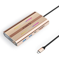 Orico USB-C Docking Station με DisplayPort / HDMI PD Ethernet XDR-X3-RG-BP