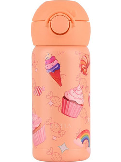 Estia Wonder Bottle Save Τhe Aegean Candy Sky Παιδικό Παγούρι Θερμός Ανοξείδωτο BPA Free με Καλαμάκι Σομόν 350ml