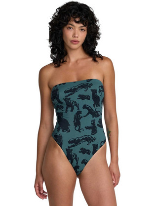RVCA Ολόσωμο Μαγιό Strapless Πετρόλ 23O301605-RVB