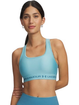 Under Armour Crossback Αθλητικό Μπουστάκι με Μέτρια Στήριξη & Αφαιρούμενη Ενίσχυση Γαλάζιο 1361034-425