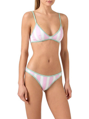 Mc2 Saint Barth Bikini Set Μπουστάκι Ροζ Λευκό PANA003-01129L
