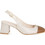Fratelli Petridi Γόβες Slingback Δερμάτινες με Χοντρό Χαμηλό Τακούνι Μπεζ Ταμπά 57393