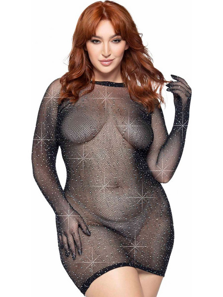 Leg Avenue Sexy Φόρεμα See Through Μαύρο 714718560045