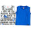 Joyce Σετ Παιδικά T-Shirt Αμάνικα Λευκό Royal Blue 13925