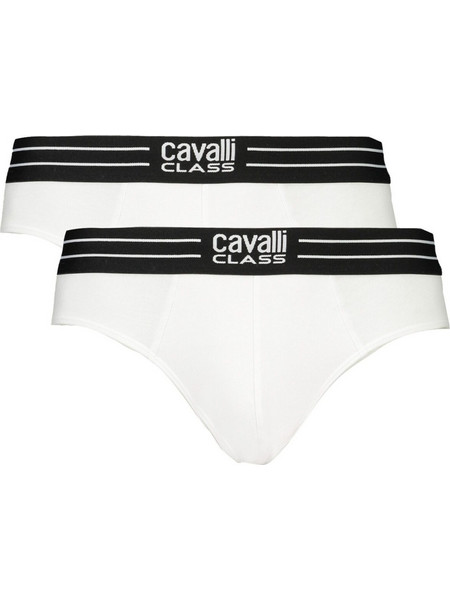 Cavalli Class Ανδρικά Σλιπ Βαμβακερά Λευκά 2Pack QXO01IJD003-00053