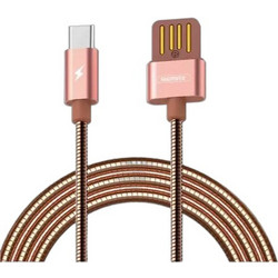 Remax RC-080a Stainless USB-A to USB-C 1m Pink