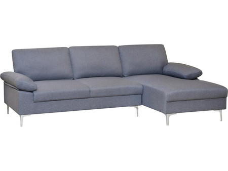 B2BMarkt Γωνιακός Καναπές Δεξιά Γωνία Γκρι 260x130x84cm HM3340.01R