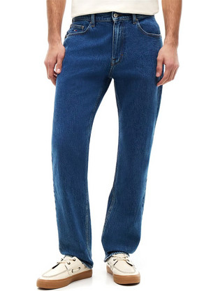 Tommy Jeans Ανδρικό Τζιν Παντελόνι Ελαστικό Slim Εφαρμογή Navy Μπλε DM0DM23386-1A5