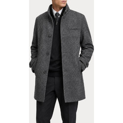Jack & Jones Ανδρικό Παλτό Μακρύ Ψαροκόκκαλο με Επένδυση Ανθρακί 12258672