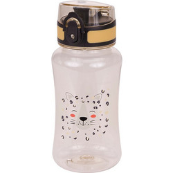 Laessig Leopard Παιδικό Παγούρι Πλαστικό BPA Free Διαφανές Πορτοκαλί 420ml
