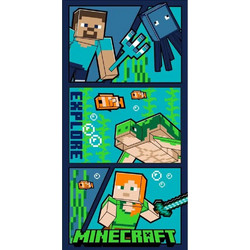 Borea Minecraft Παιδική Πετσέτα Θαλάσσης Microfiber Πράσινη 70x140cm 034692097120