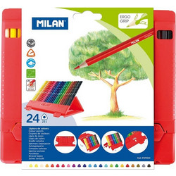 Milan Κασετίνα Ξυλομπογιές Σετ 24τμχ 729324