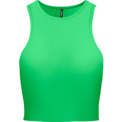 Only Γυναικείο Καλοκαιρινό Crop Top Ριπ Πράσινο 15289846
