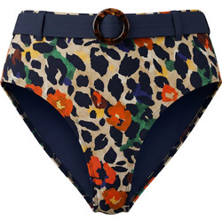 Livia Ψηλόμεσο Bikini Slip Animal Print Μαύρο Πολύχρωμο GABY-AUKANA-ZFI06