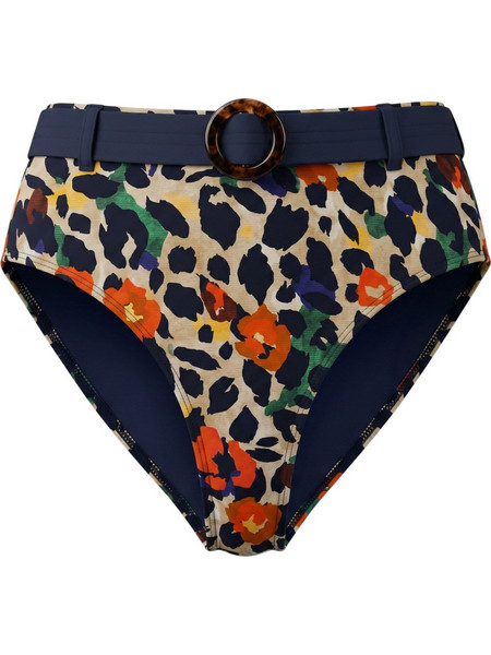 Livia Ψηλόμεσο Bikini Slip Animal Print Μαύρο Πολύχρωμο GABY-AUKANA-ZFI06