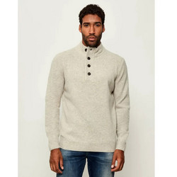 Barbour Ανδρικό Πουλόβερ με Κουμπιά Γκρι MNK0585
