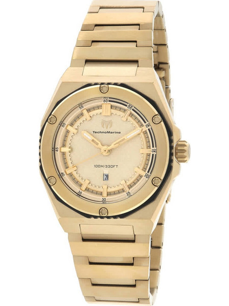 TechnoMarine Coral Γυναικείο Ρολόι με Χρυσό Μεταλλικό Μπρασελέ TM-416045