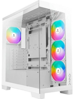 Azza Cove White Gaming Midi Tower Κουτί Υπολογιστή RGB με Πλαϊνό Παράθυρο
