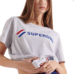 Superdry Sportstyle Graphic Boxy Γυναικείο Αθλητικό T-Shirt Λευκό W1010496A-54G